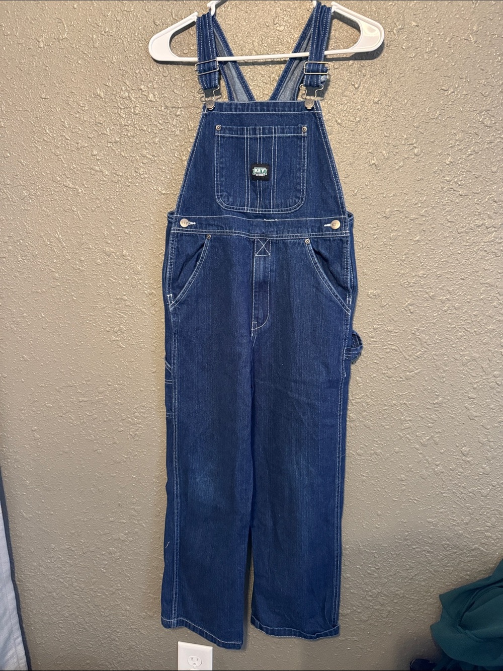 Boys Classic Dark Blue Denim Overalls